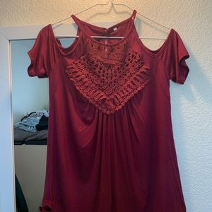 Maroon dress top